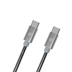 Cordon USB-C / USB-C argenté - 1m