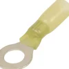 Cosse à oeil isolée thermorétractable jaune M8 (x10)