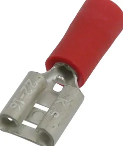 Cosse plate femelle isolée rouge 6,3X0,8mm (x10)