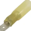 Cosse plate mâle isolée thermo jaune 6,3x0,8mm (x10)