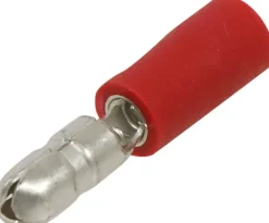 Cosse ronde mâle isolée rouge M4 (x10)