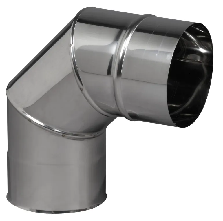 Coude équerre 90° 3 parties inox 304 Ø153mm