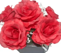 Coupe funéraire de roses H 20 Ø 20 cm