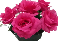 Coupe funéraire de roses H 20 Ø 20 cm