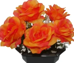 Coupe funéraire de roses H 20 Ø 20 cm