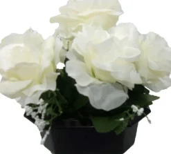Coupe funéraire de roses H 20 Ø 20 cm