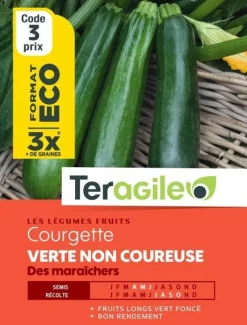 Courgette Verte non Coureuse des Maraîchers 15g TERAGILE