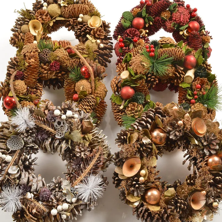 Couronne décorée de Noël Ø30 cm