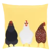Coussin d'extérieur motif poules