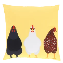Coussin d'extérieur motif poules