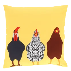 Coussin d'extérieur motif poules