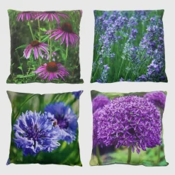 Coussin extérieur floral S 40x40x13 cm - Vendu à l'unité