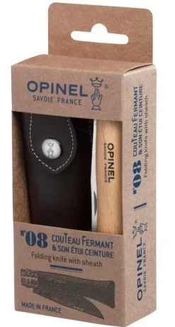 Couteau fermant n°08 avec étui ceinture OPINEL