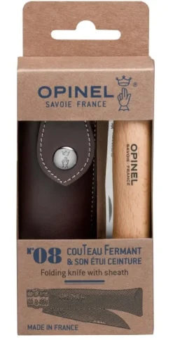 Couteau fermant n°08 avec étui ceinture OPINEL