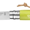 Couteau fermant Vri baroudeur n°7 vert anis avec lien OPINEL