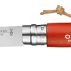 Couteau fermant Vri baroudeur n°7 orange avec lien OPINEL