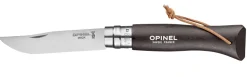 Couteau fermant Vri baroudeur n°8 noir brun avec lien OPINEL