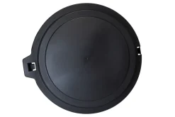 Couvercle plat pour poubelle 80L noir
