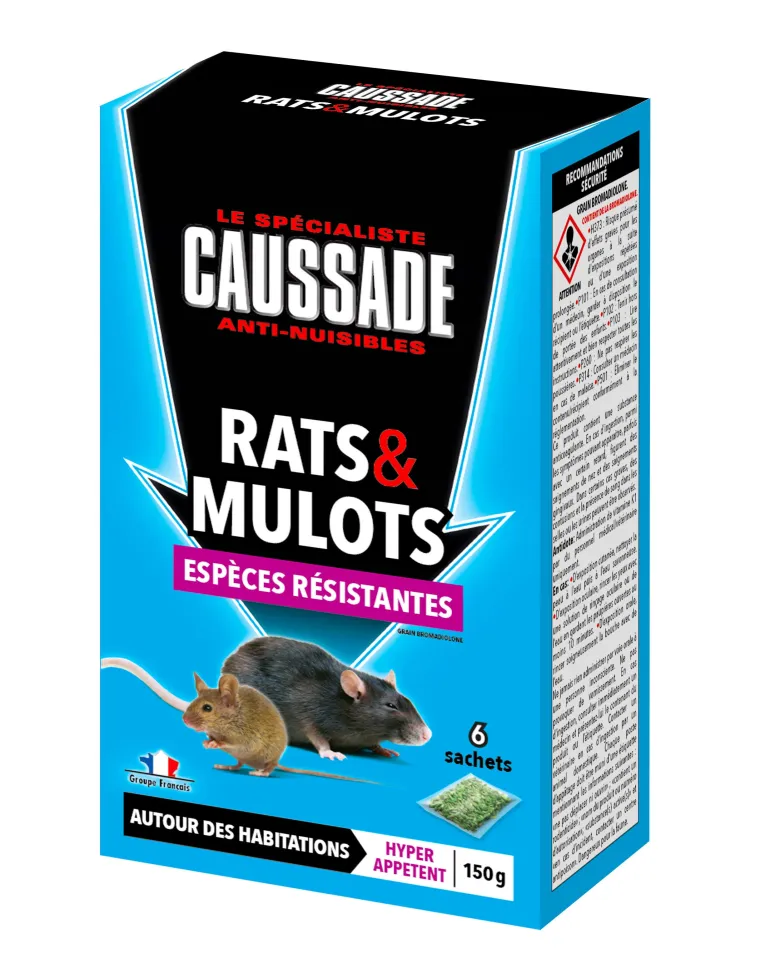 Céréales contre rats et mulots résistants 150g CAUSSADE