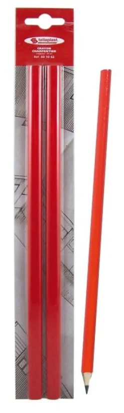 Crayon de charpentier rouge 30cm (x2)
