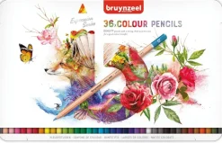 Crayons de couleur, boîte métallique de 36