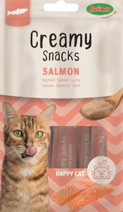 Creamy snacks pour chat au saumon 60g (x4) BUBIMEX