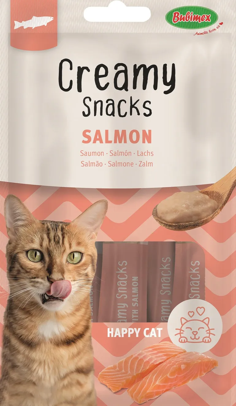 Creamy snacks pour chat au saumon 60g (x4) BUBIMEX