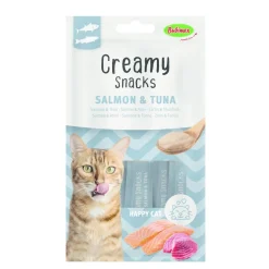 Creamy snacks pour chat au thon/saumon 60g (x4) BUBIMEX