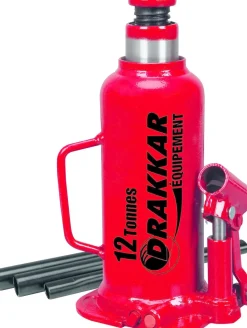 Cric bouteille hydraulique base soudée 12T