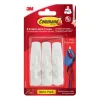 Crochet plastique basique blanc petit modèle (x6) 3M