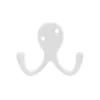 Crochet porte canne double 70x55x20mm zamak blanc (x2)