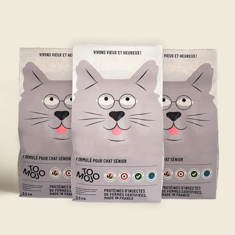 Croquettes aux insectes pour chat sénior 2,5 kg