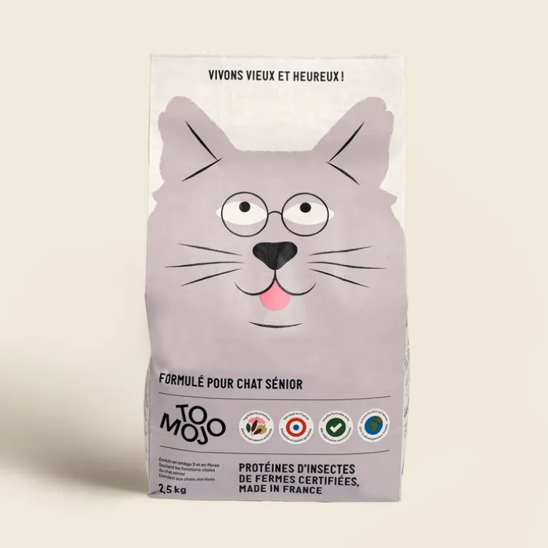 Croquettes aux insectes pour chat sénior 2,5 kg