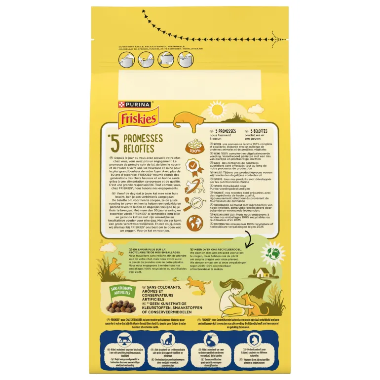 Croquettes chat adulte stérilisé Dinde-Poulet-Légumes 1,5kg