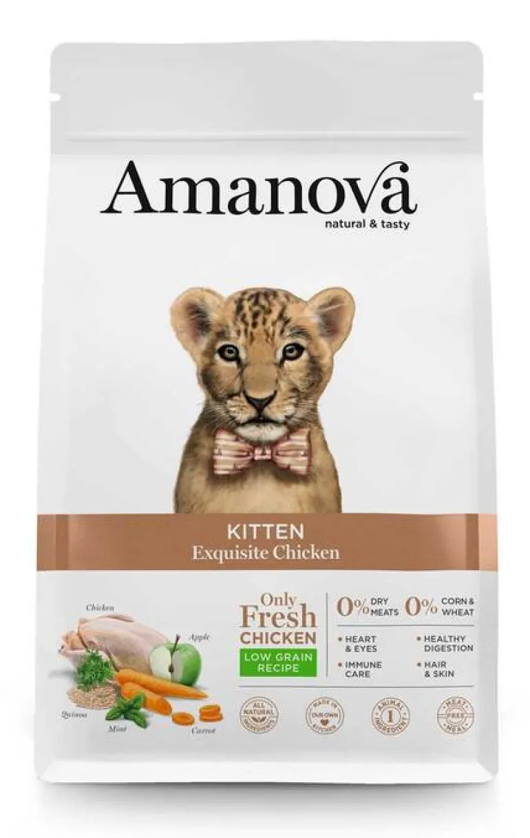 Croquettes chaton goût poulet 4 kg AMANOVA