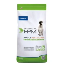 Croquettes pour chat HPM Adult Neutered Entire saumon 12kg