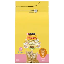 Croquettes pour chaton Poulet-Dinde FRISKIES Junior 1,5 kg