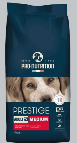 Croquettes pour chien âgé de race moyenne 14 kg PRESTIGE