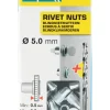 Écrous à sertir M5 pour plage serrage jusqu'à 2.5 mm (x20)