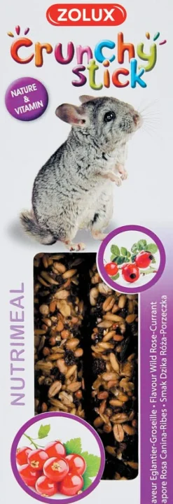 Crunchy stick chinchilla églantier/groseille 115g ZOLUX