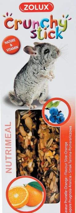 Crunchy stick chinchilla prunelle/orange 115g ZOLUX