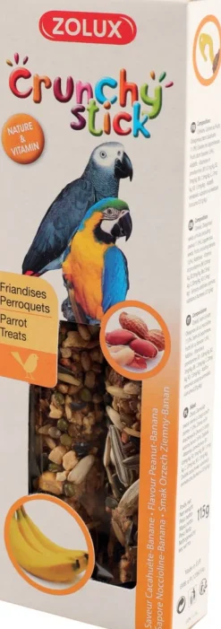 Crunchy stick perroquet cacahuète/banane 115g