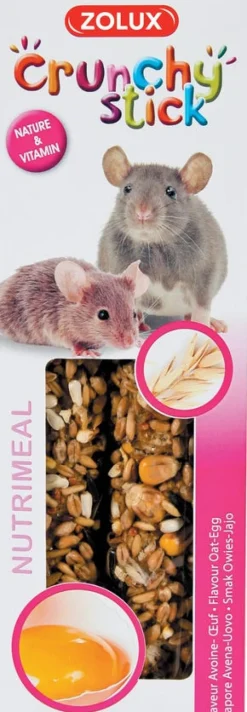 Crunchy stick rat/souris avoine/oeuf 115g ZOLUX