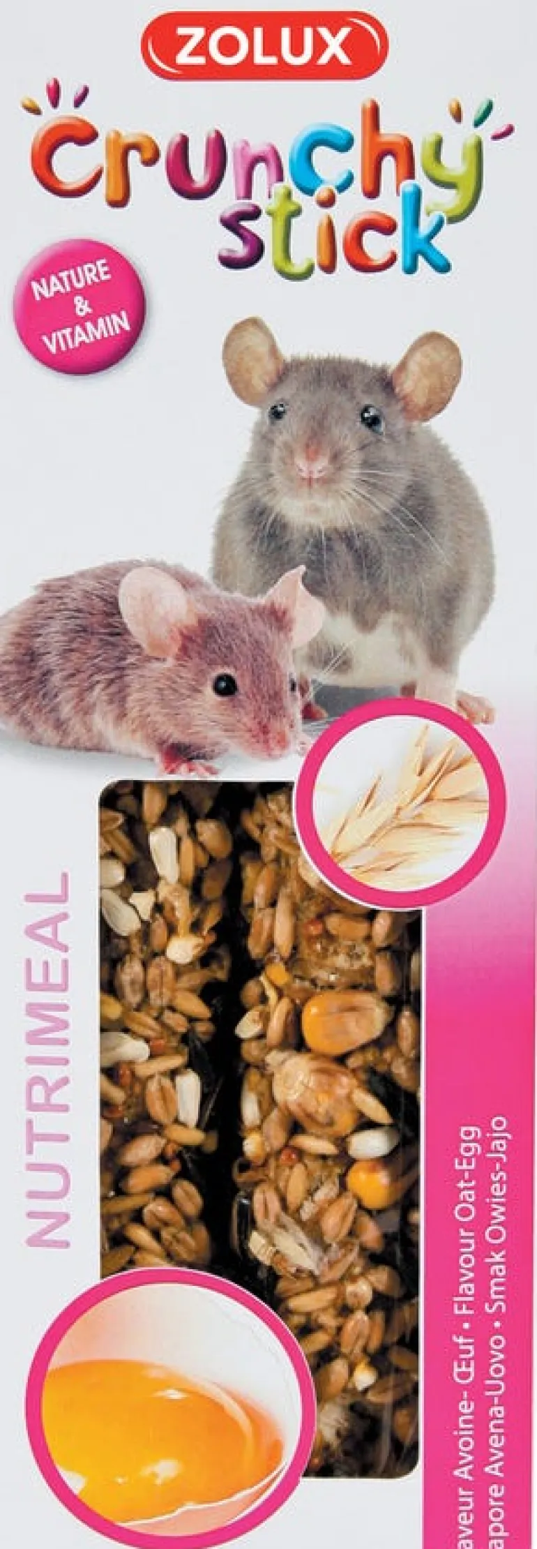 Crunchy stick rat/souris avoine/oeuf 115g ZOLUX