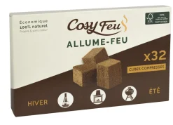 Cubes allume-feu bois compressé (x32)