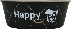 Écuelle pour chien Happy inox noir 1,5L ZOLUX