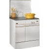Cuisinière à bois Arpège blanc/laiton GODIN