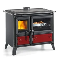 Cuisinière à bois Milly bordeaux NORDICA