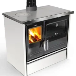 Cuisinière à bois Etna 7T fonte/blanc LACUNZA
