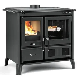 Cuisinière à bois Gardenia 5.0 acier noir/anthracite NORDICA
